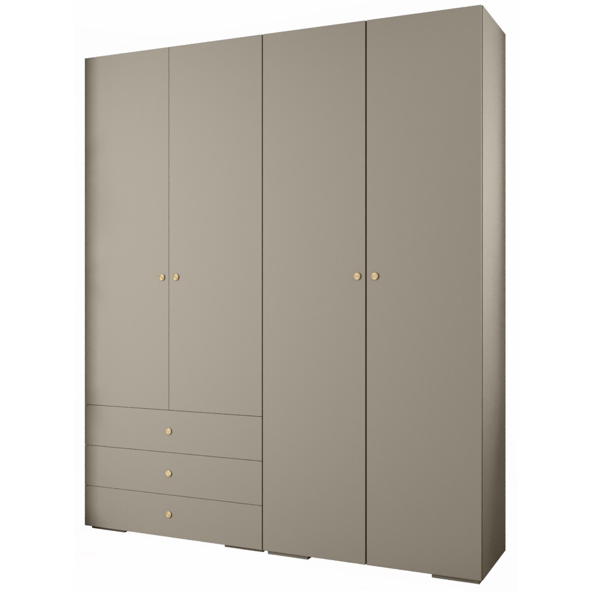 Garderoba wysoka do przedpokoju INOVA 2 Z15 kaszmir+złoty