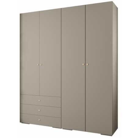 Garderoba wysoka do przedpokoju INOVA 2 Z15 kaszmir+złoty