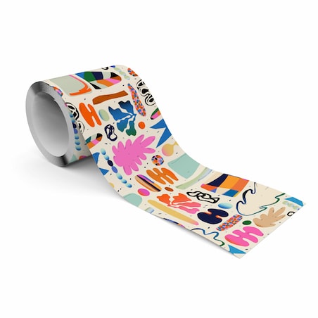 Pasek Dekoracyjny Bordiura Kolorowe RYSUNKI Abstrakcja Kreskówka