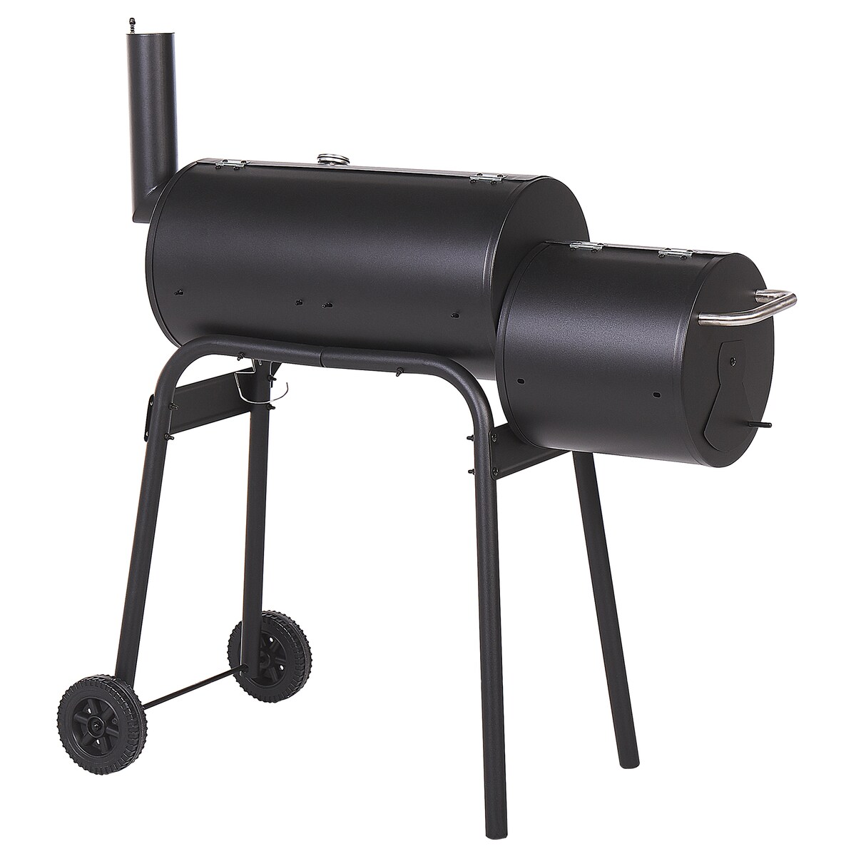 Grill węglowy KATLA Z wędzarnią Metal Czarny