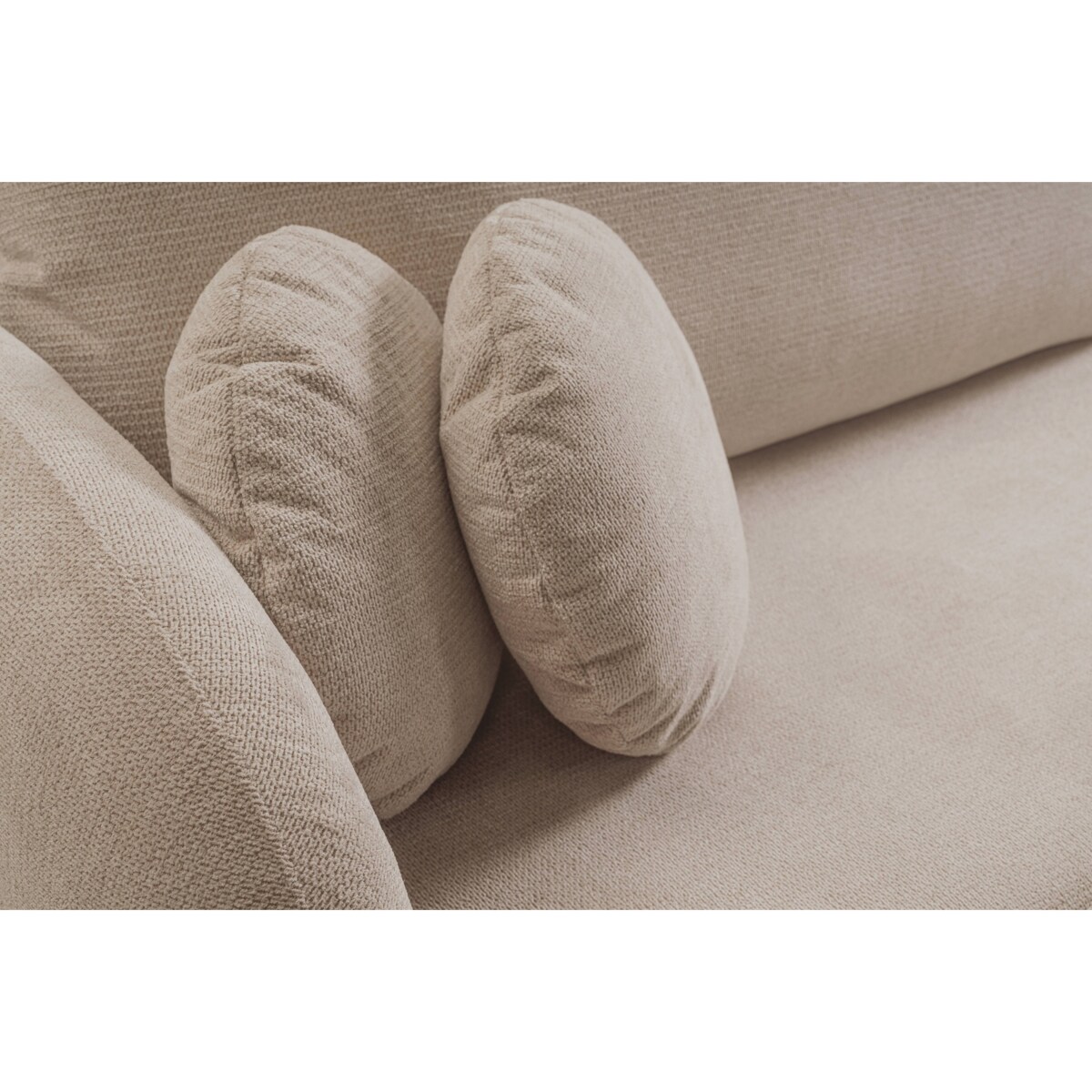 Nowoczesny narożnik rozkładany OLIVIO prawy - kolor cappuccino