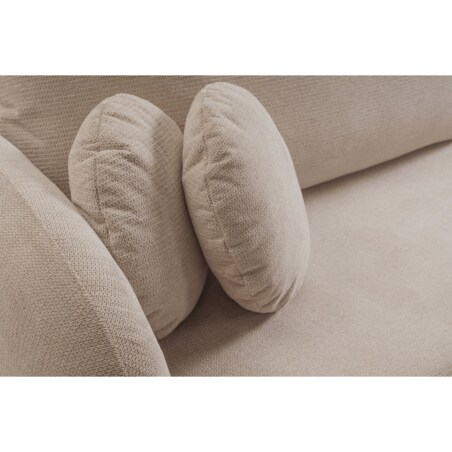 Nowoczesny narożnik rozkładany OLIVIO prawy - kolor cappuccino