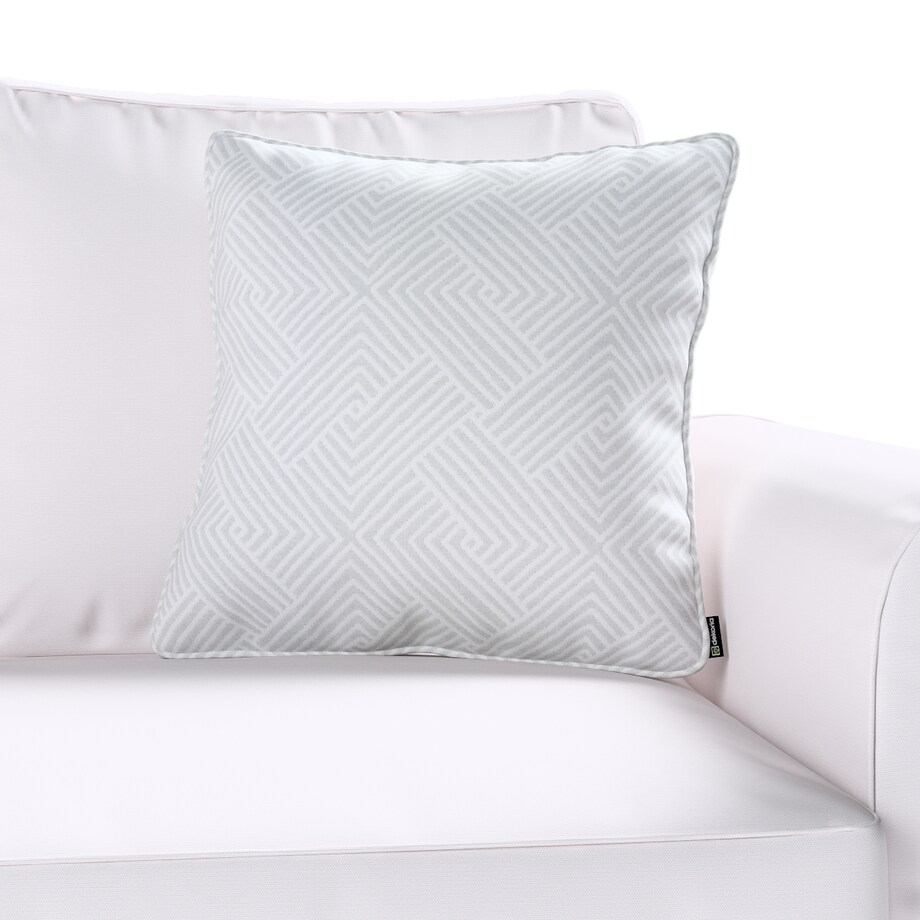 Poszewka Gabi na poduszkę 60x60 szaro-białe wzory geometryczne