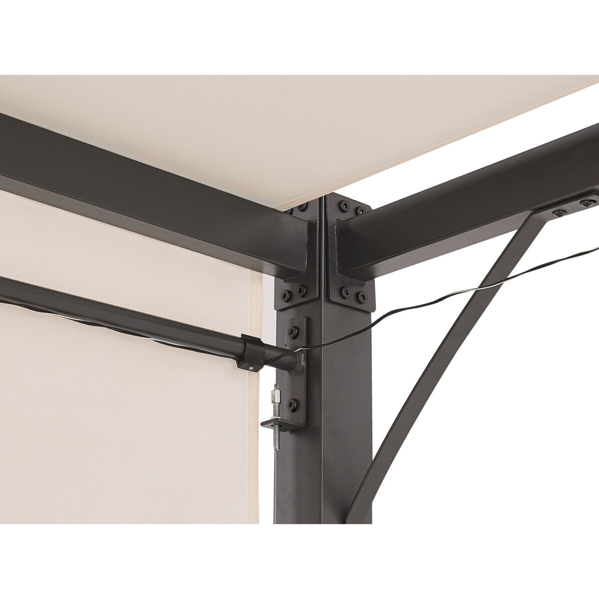 Pawilon ogrodowy LED 310 x 310 cm beżowy PARGA