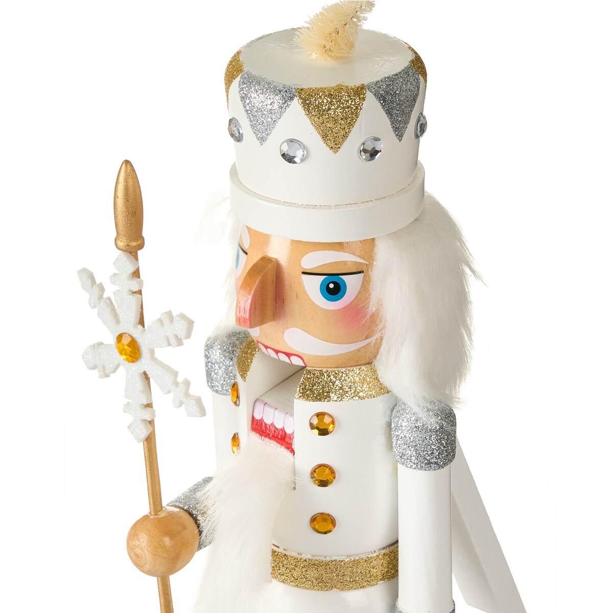 Figurka dekoracyjna LJUNGAN Dziadek do orzechów 37 cm Biały