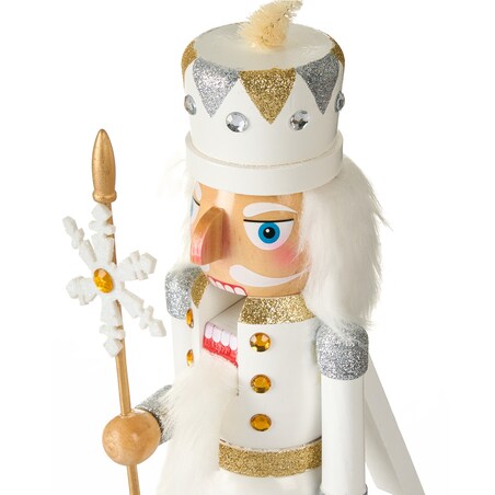 Figurka dekoracyjna LJUNGAN Dziadek do orzechów 37 cm Biały