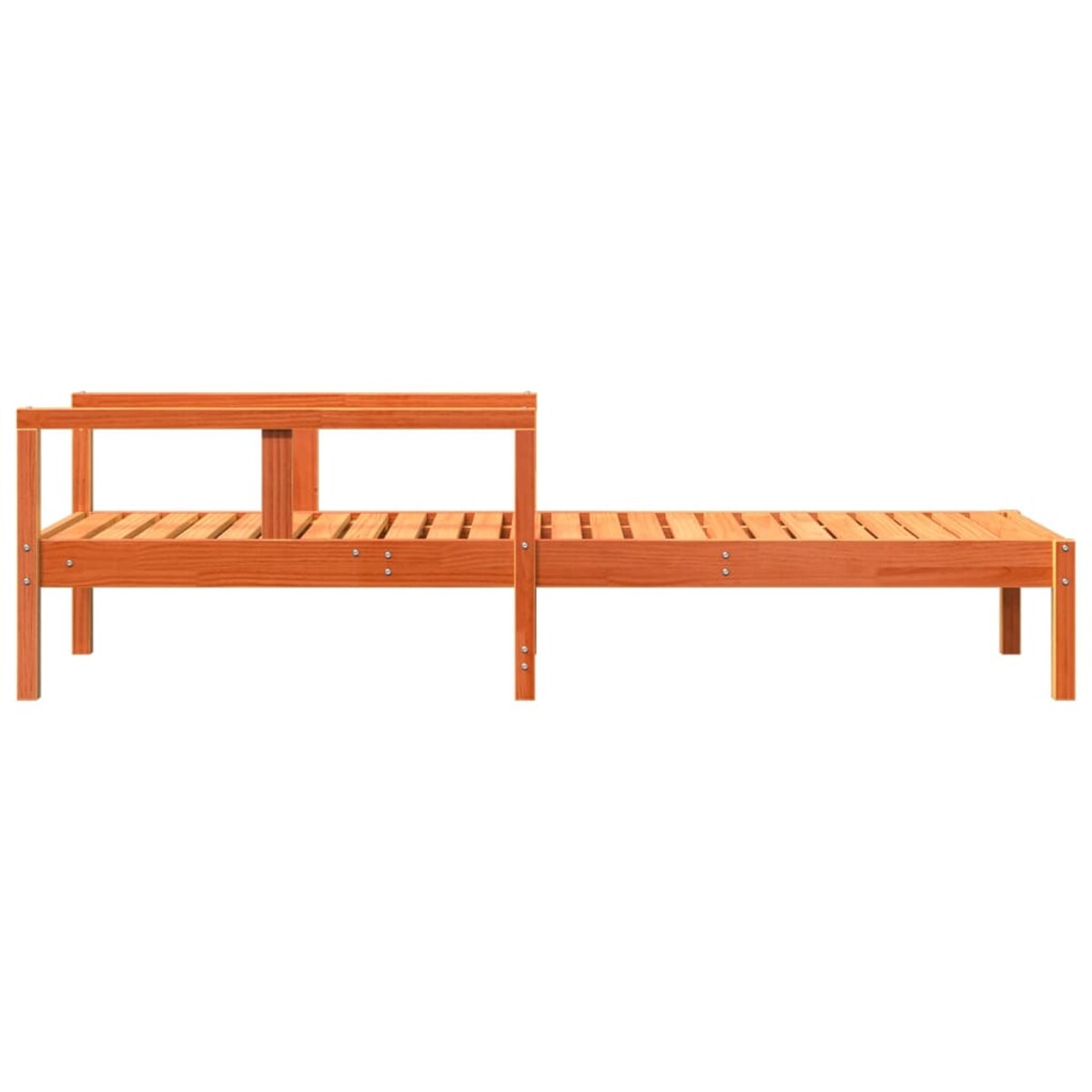 vidaXL Leżak, woskowy brąz, 199,5x62x55 cm, lite drewno sosnowe