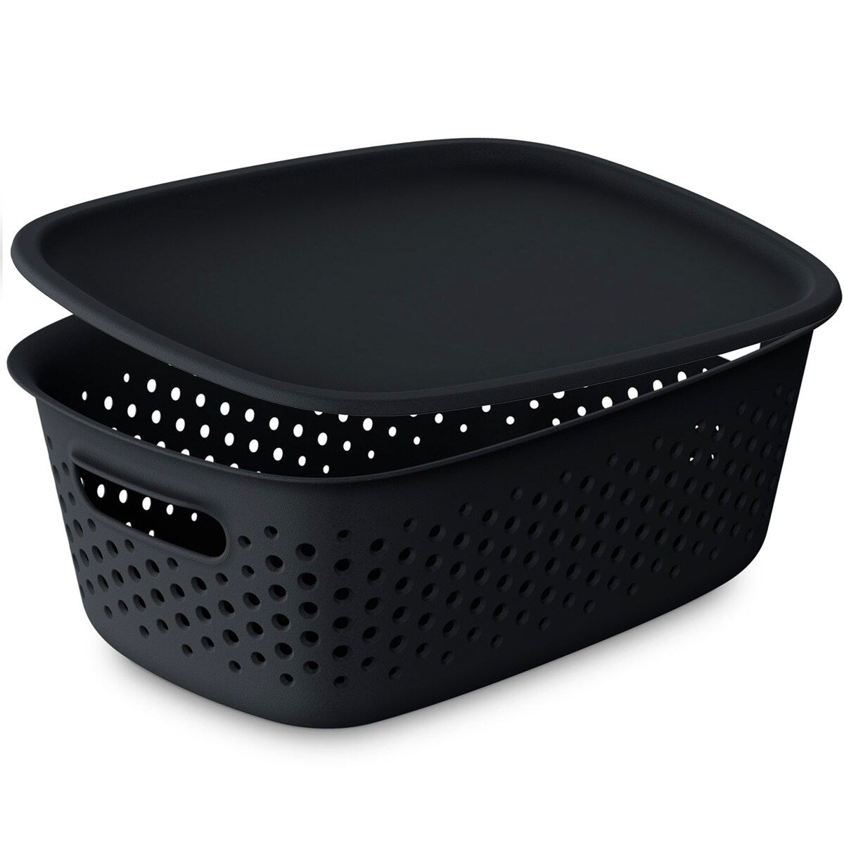 Pojemnik Plastikowy Ażurowy Pudełko Plastikowe Zamykany Z Pokrywką 3,5 L