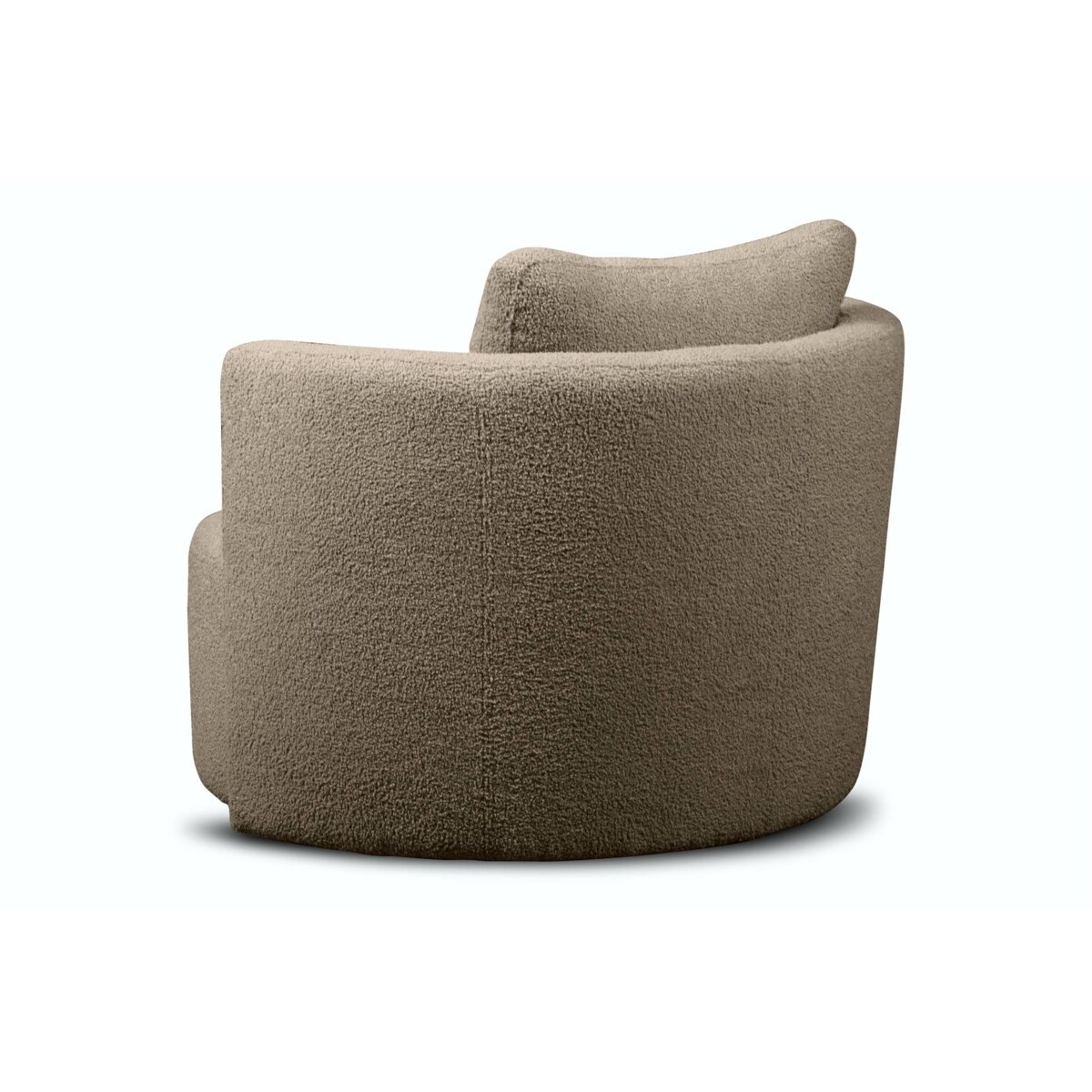 KONSIMO RAGGI Fotel obrotowy baranek ciemnobeżowy