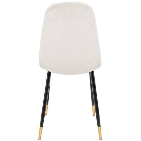 Krzesło tapicerowane welurowe pikowane beżowe do salonu jadalni