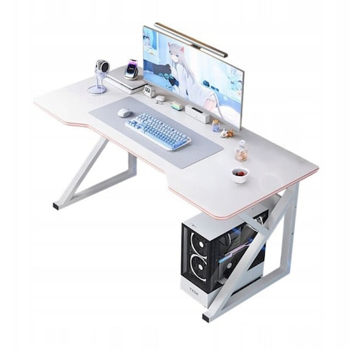 Biurko gamingowe stół dla gracza komputerowe białe nowoczesne loft 120 cm