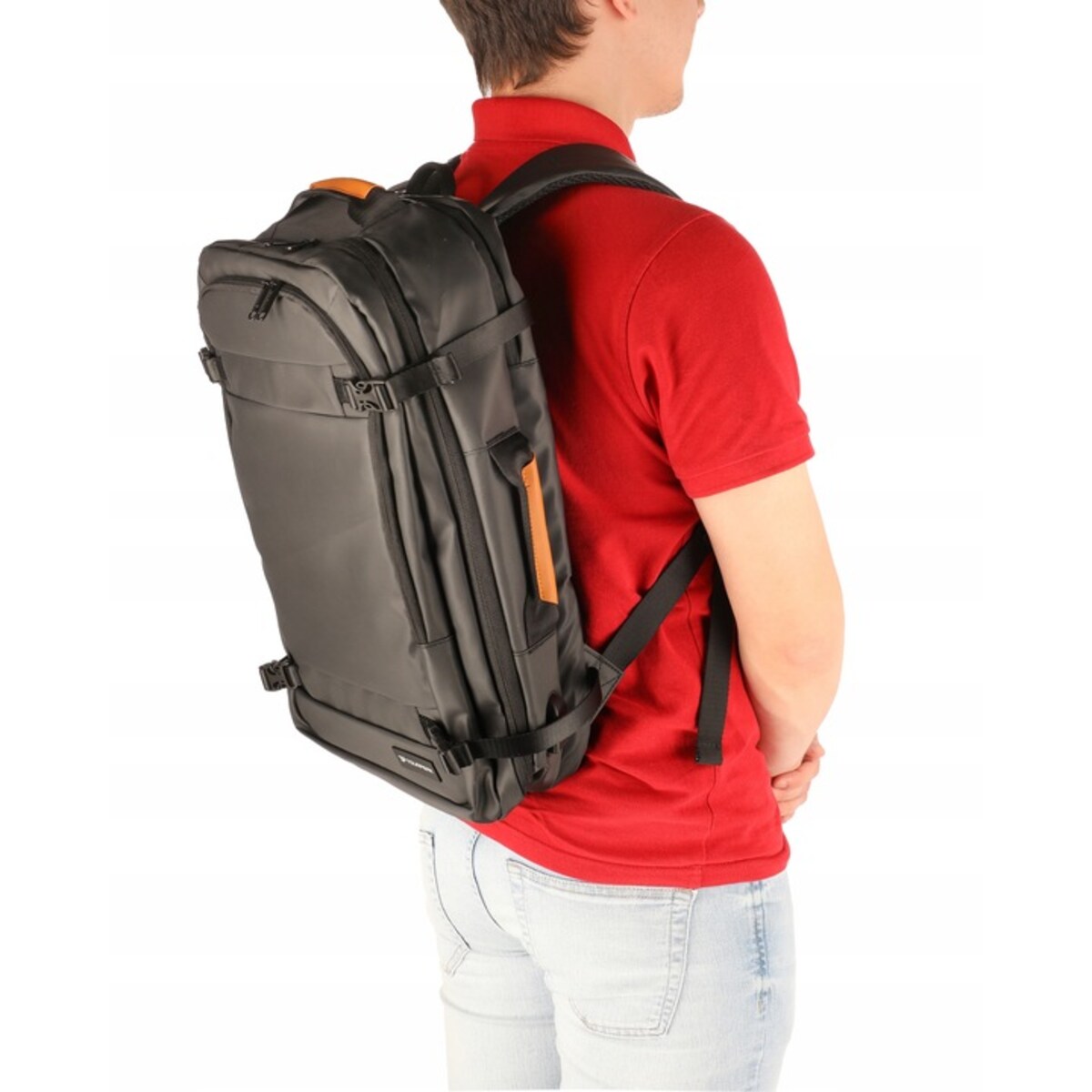 Plecak Czarny Miejski Podróżny Na Laptop 17" Z Kieszenią Do Samolotu