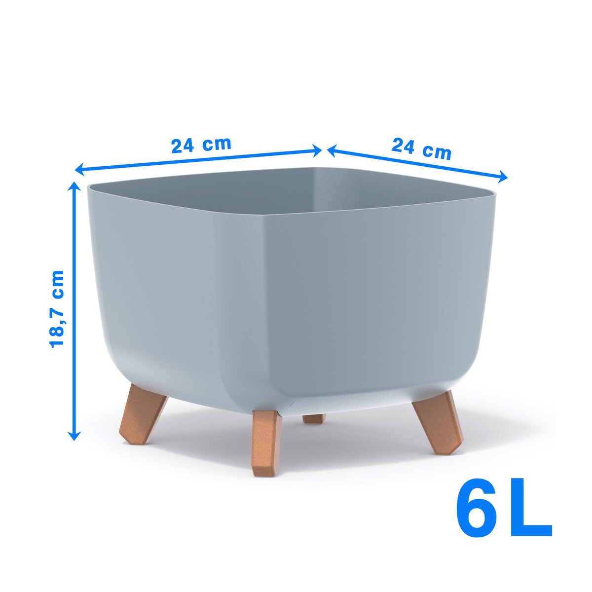 Doniczka Donica Ogrodowa 24 Cm Na Nóżkach Dekoracyjna Szara