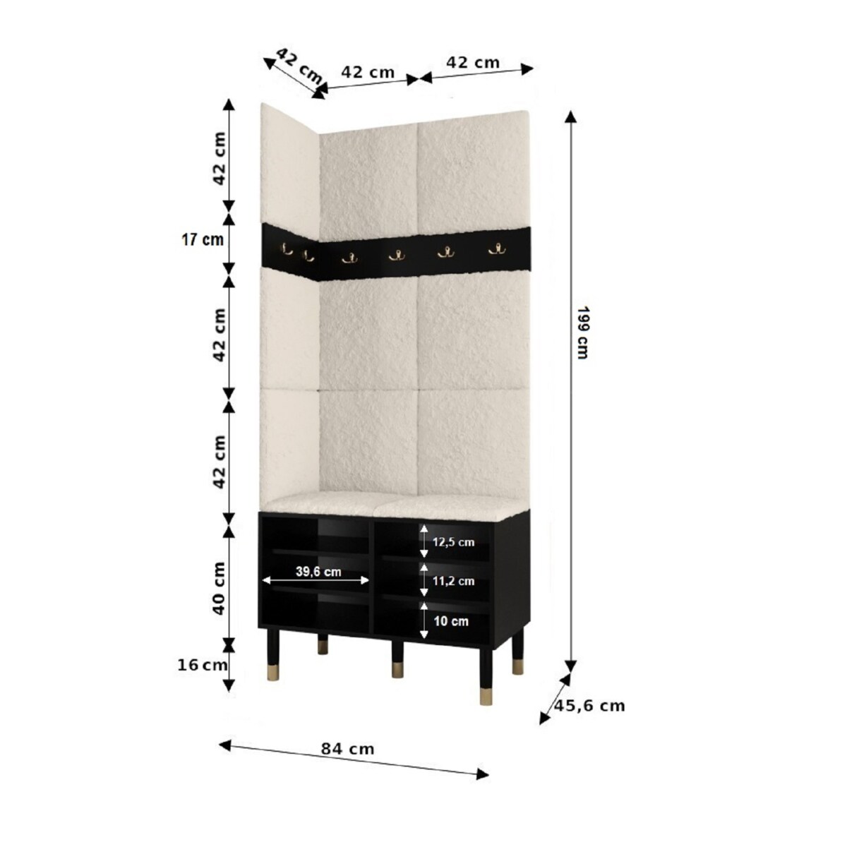 Garderoba do przedpokoju Abiks PALERMO 11 kaszmir+poso100