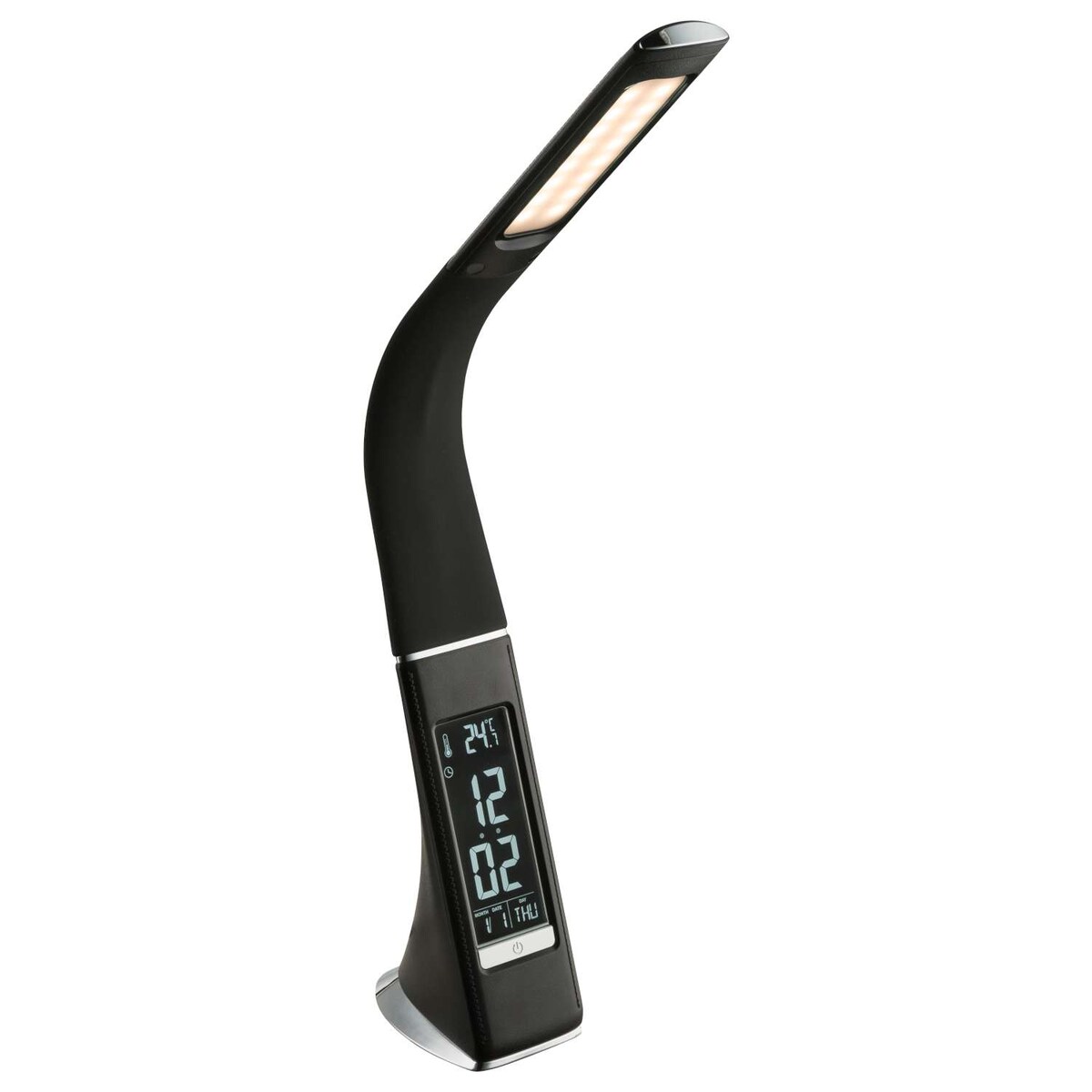 LAMPKA biurkowa SOPHIE 58334 Globo stojąca LAMPA gabinetowa LED 6,5W z zegarkiem czarna