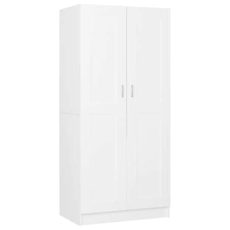 vidaXL Szafa, biała, 82,5x51,5x180 cm, materiał drewnopochodny