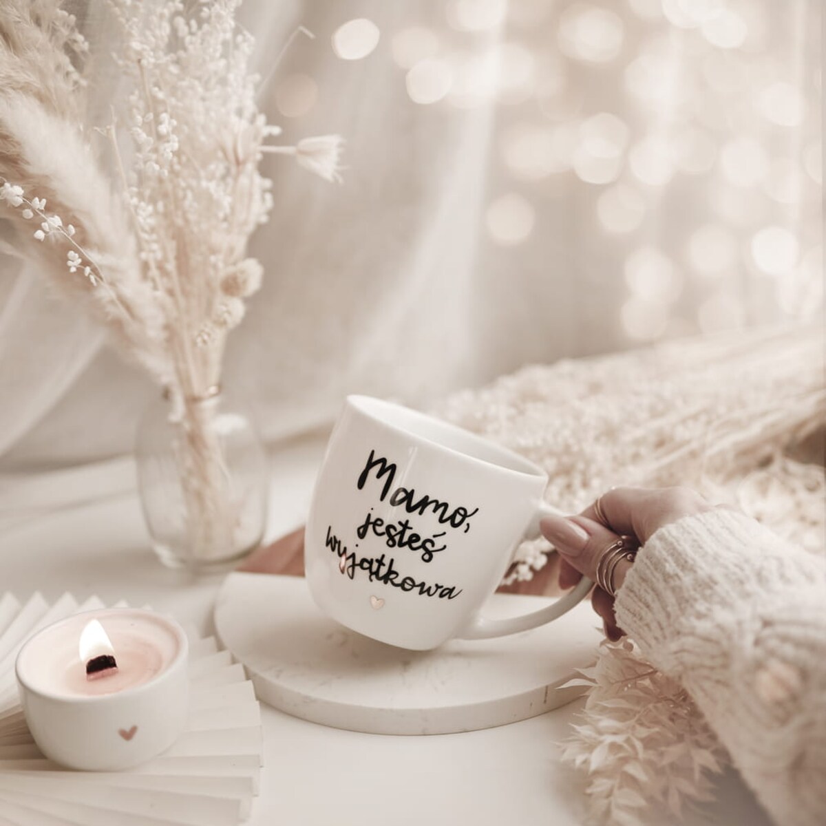 Kubek 300 ml - Mamo jesteś wyjątkowa ZŁOTE SERCE