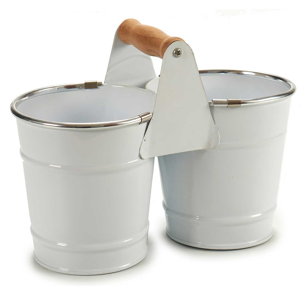 Osłonka na zioła do kuchni, podwójna, cynowa, biała