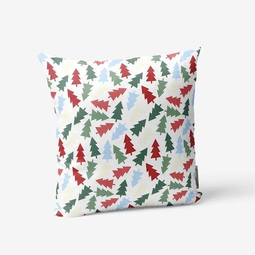 Poduszka świąteczna - Kolorowe choinki