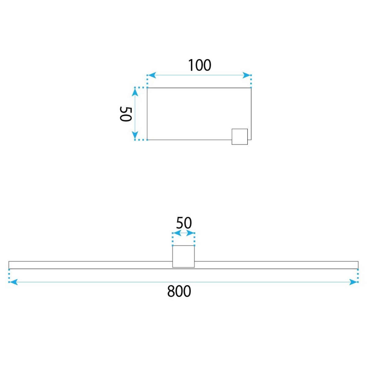 Kinkiet Swe054-1W 80Cm Led Miedź Szczotkowana, Aluminium, Tworzywo Sztuczne