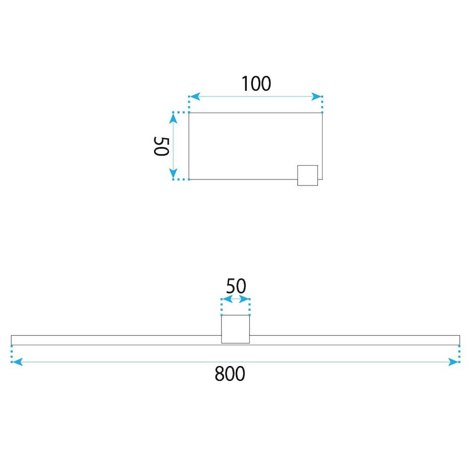 Kinkiet Swe054-1W 80Cm Led Miedź Szczotkowana, Aluminium, Tworzywo Sztuczne