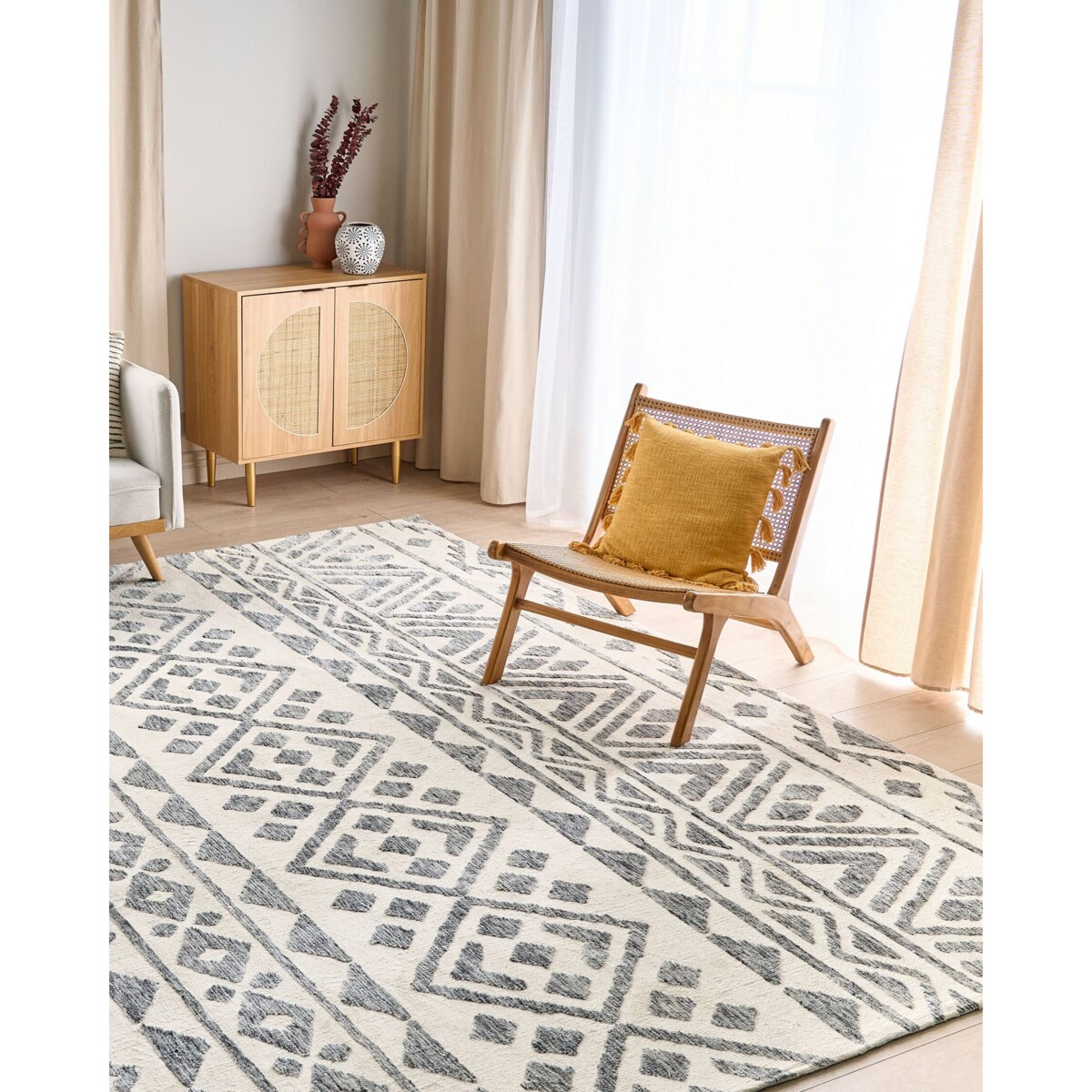 Dywan 300 x 400 cm beżowo-szary ASPANI