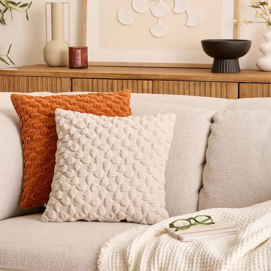 Poduszka dekoracyjna, kremowa, Nova, 40x40 cm