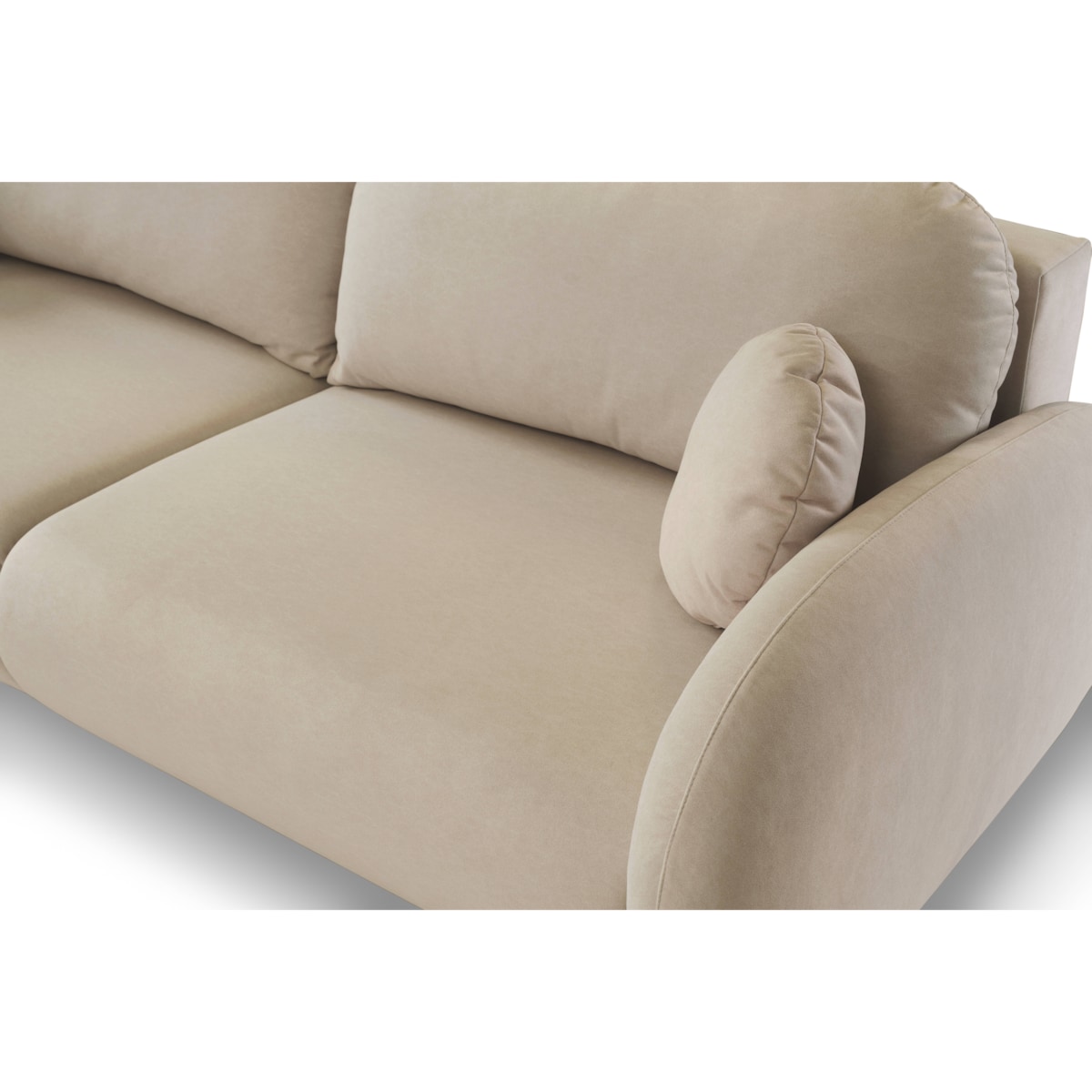 Nowoczesna sofa z funkcją spania SOFTI - cappuccino