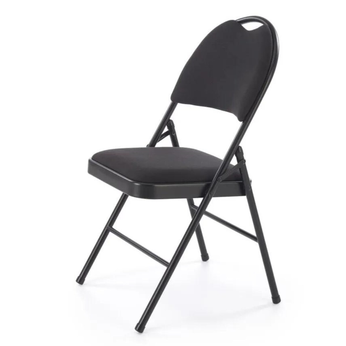 Krzesło tapicerowane K566 czarne składane