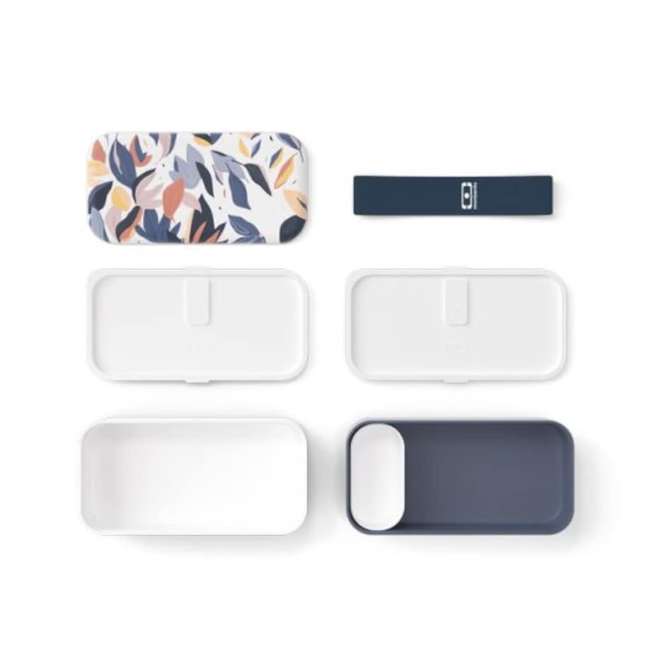 Lunchbox Bento Original Graphic Blue Vegetal Monbento