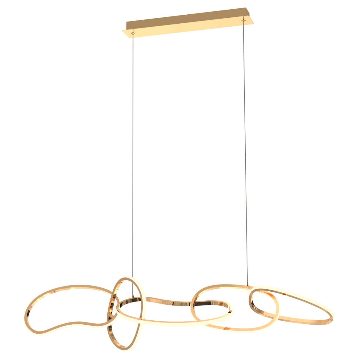 Wisząca lampa LED Cholet MD7361-5A-EGT Zumaline 56W 3000K nad stół złota