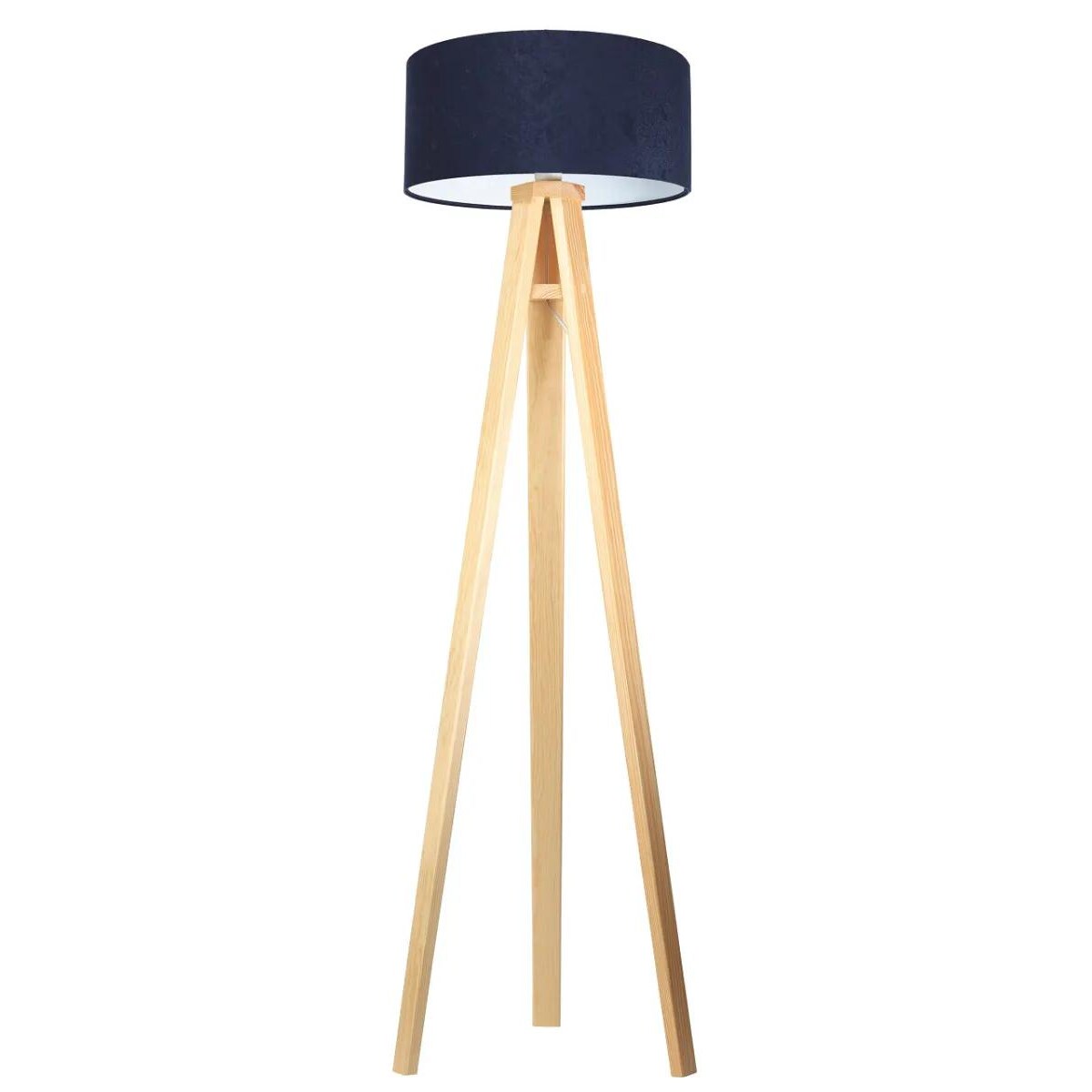 Lampa stojąca HOME 40 granatowa/biała/sosna