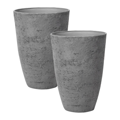 Zestaw 2 doniczek CAMIA Kamień 51 cm Szary