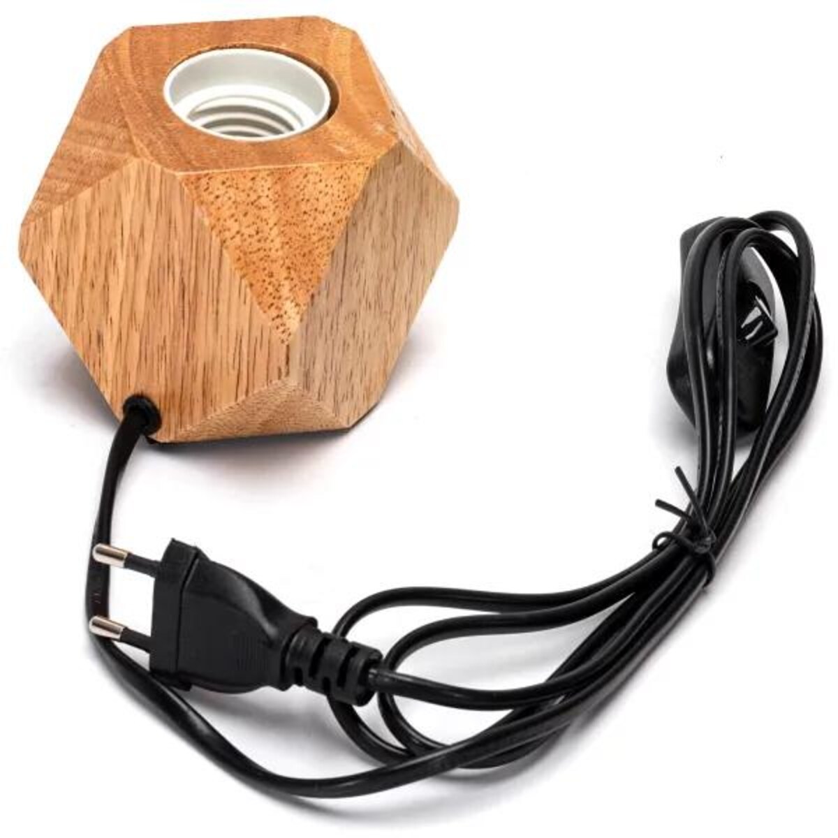 lampka stołowa max 60w e27 drewniana