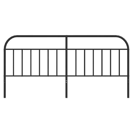 vidaXL Metalowe wezgłowie, czarne, 200 cm