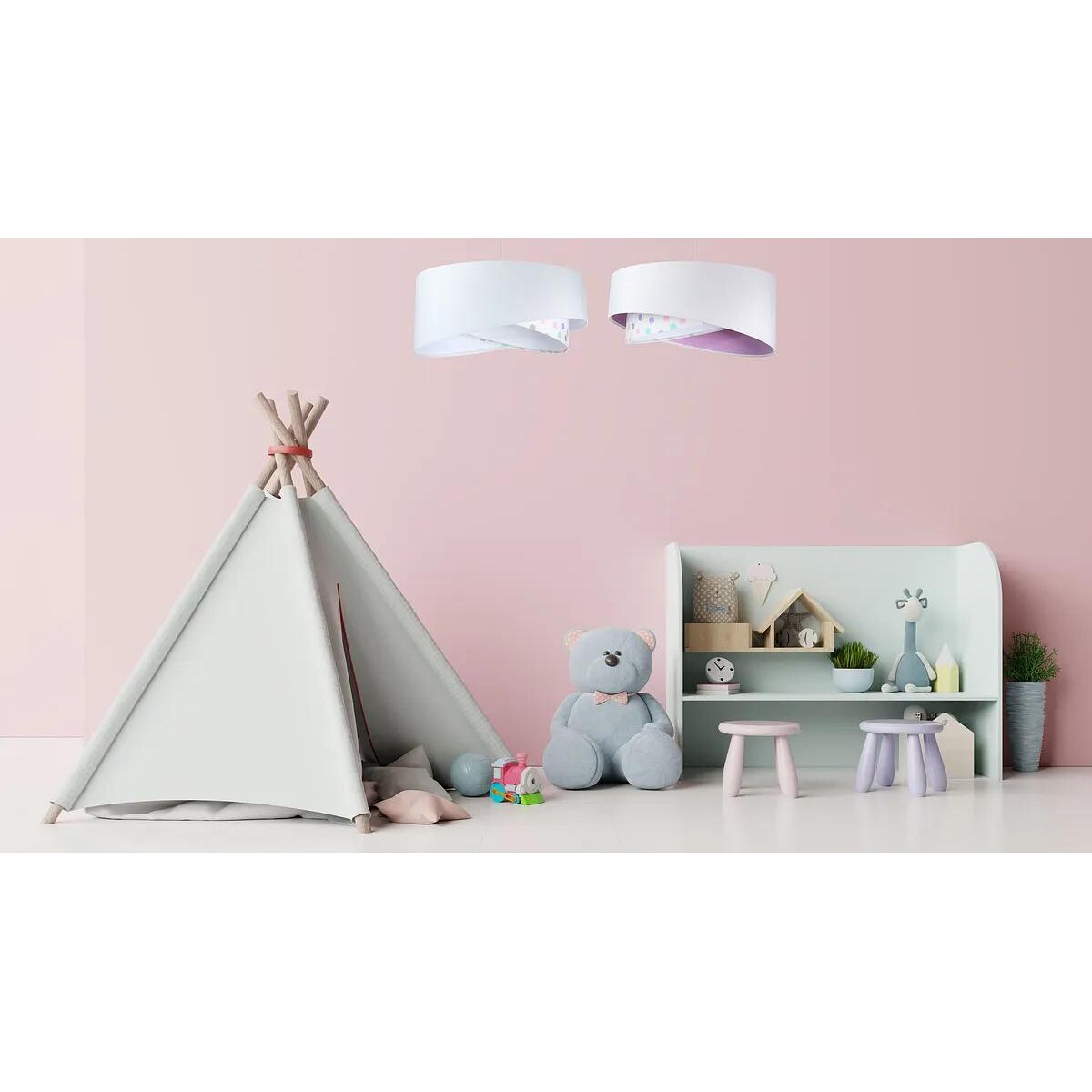 Lampa wisząca SPECK biała