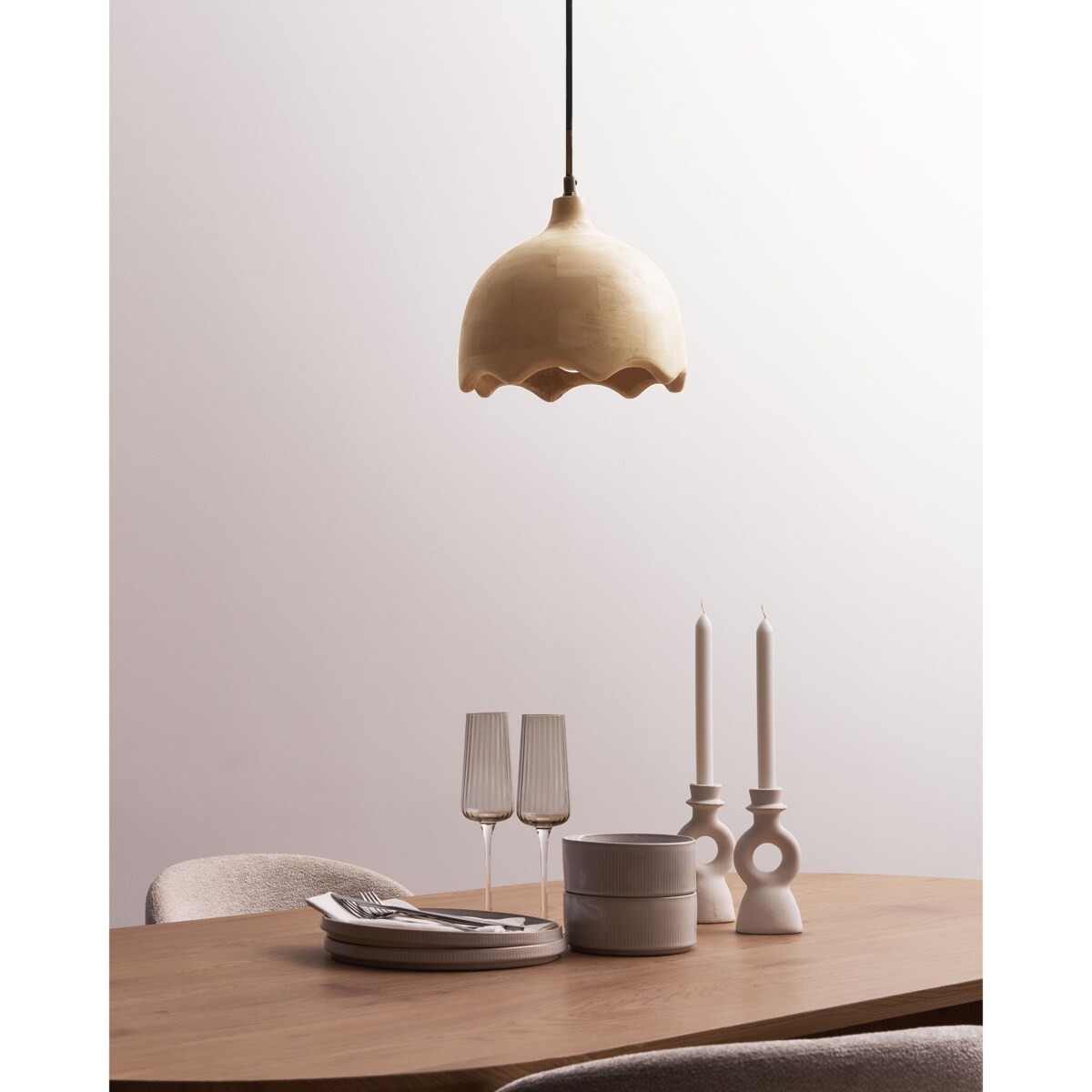 Lampa wisząca GOMATI Drewno mango Jasnobrązowy