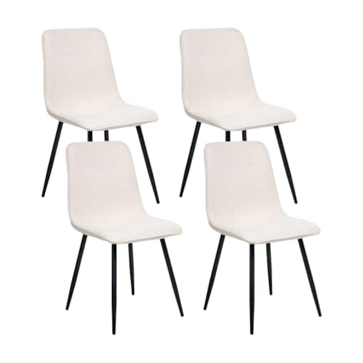 Zestaw 4 krzeseł do jadalni TUSCOLA Jasnobeżowy