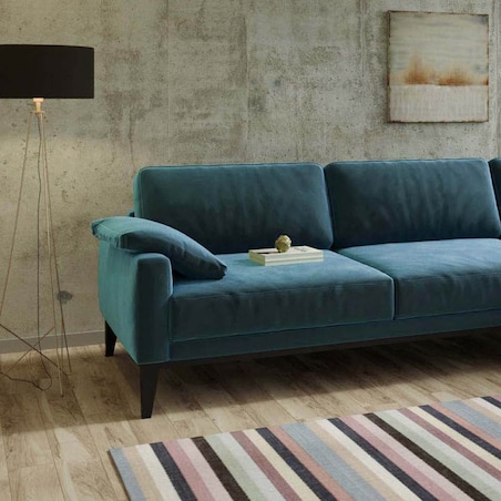 Sofa narożna Musso - ciemnogranatowa