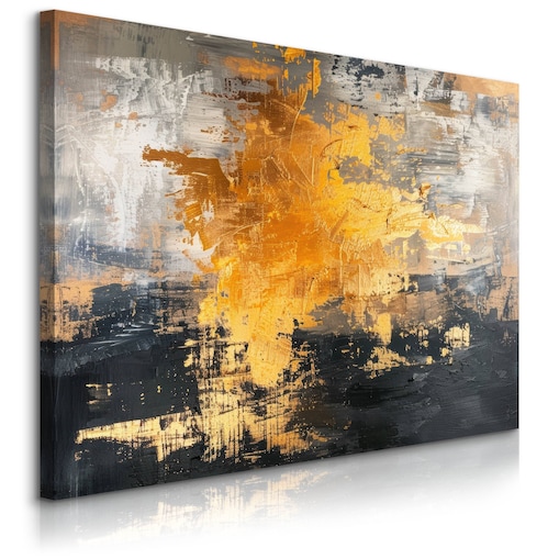 Obraz Ścienny Do Salonu Biura Złoty Wzór Abstrakcja Styl Glamour 70x50cm