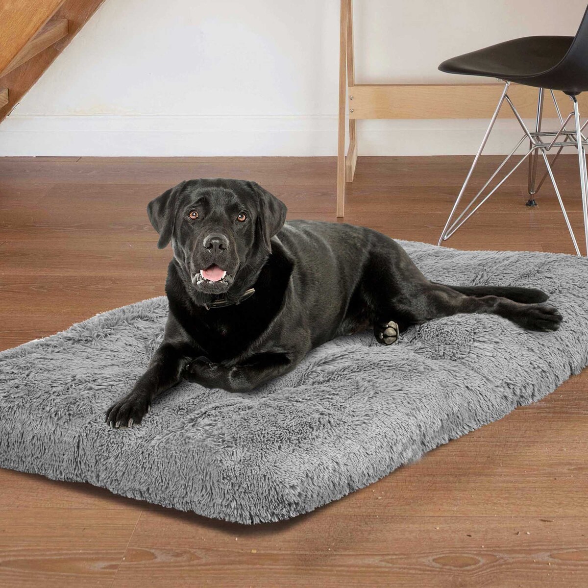 Legowisko Dla Psa Poduszka 80X60 Cm Shaggy Jasnoszare