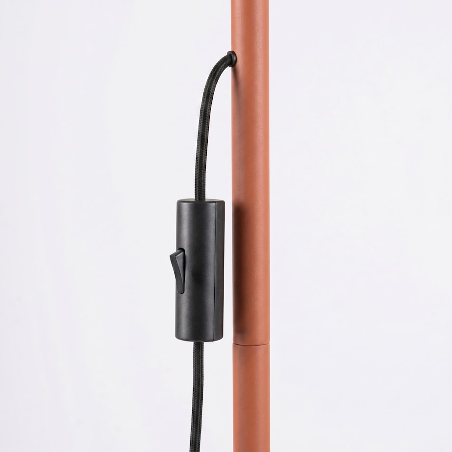 Lampa podłogowa KARBON 3 ochra czerwona