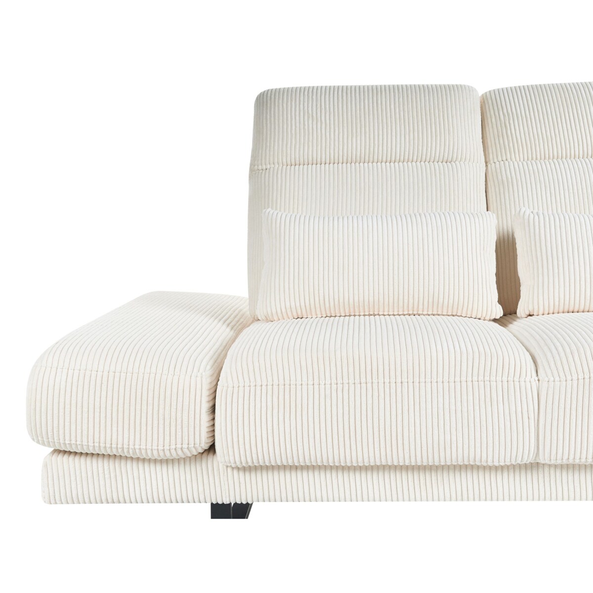 Sofa 3-osobowa sztruksowa jasnobeżowa IKAST