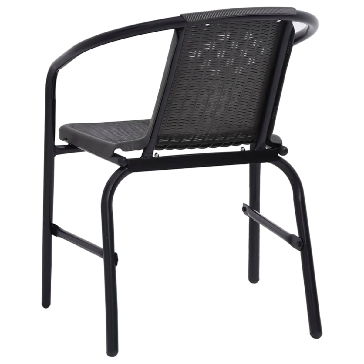 vidaXL Krzesła ogrodowe, 4 szt., rattan syntetyczny i stal, 110 kg