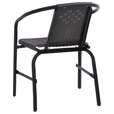 vidaXL Krzesła ogrodowe, 4 szt., rattan syntetyczny i stal, 110 kg
