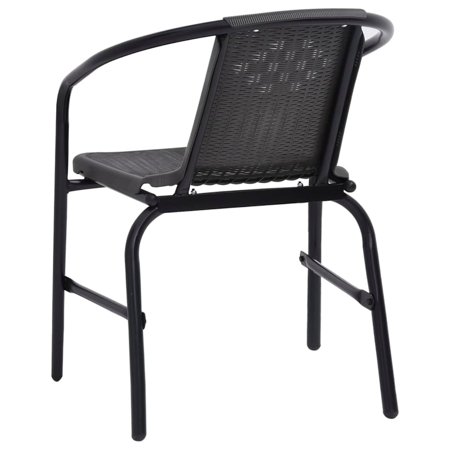 vidaXL Krzesła ogrodowe, 4 szt., rattan syntetyczny i stal, 110 kg