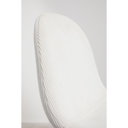 Krzesło barowe sztruksowe, metalowe nogi 75 cm Glamm