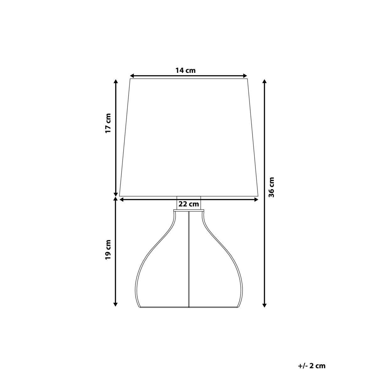 Lampka nocna drewniana biała AGUEDA