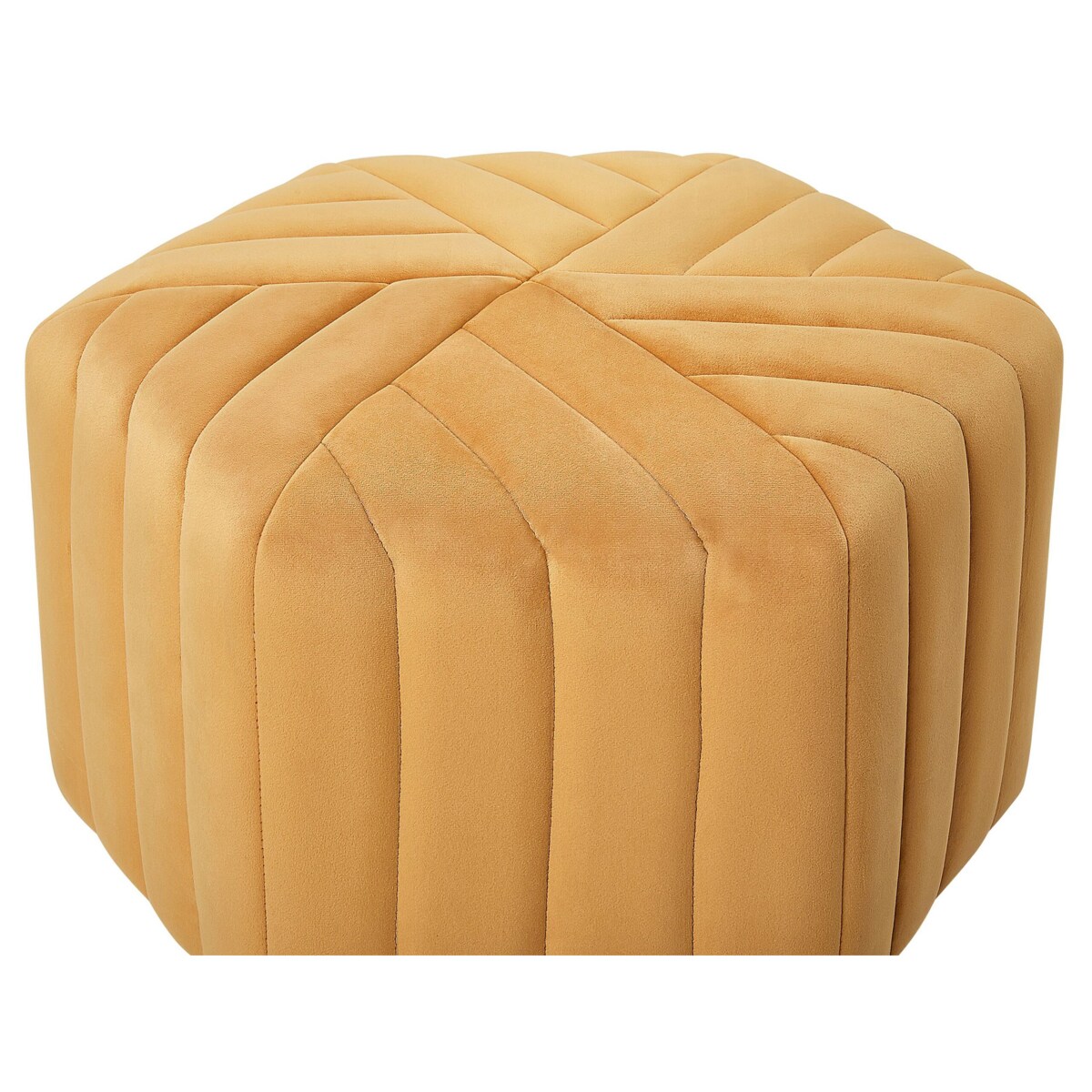 Puf welurowy 29 x 53 x 48 cm żółty MURIETTA