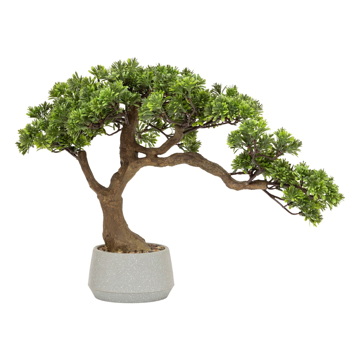 Sztuczne drzewko bonsai POLIN, wys. 60 cm, kolor zielony, tworzywo sztuczne